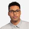 Rebus Matte Black PlasticEyeglass Frames for Men from EyeBuyDirect