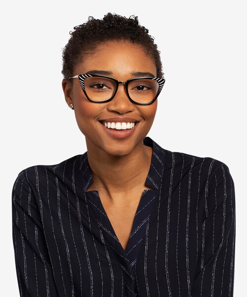 Trenta Black Gold AcétateMontures de lunettes de vue pour Femmes d'EyeBuyDirect