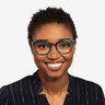 Azur Aqua Silver AcetateEyeglass Frames for Women from EyeBuyDirect