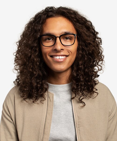Grande Black Gold AcetateEyeglass Frames for Men from EyeBuyDirect