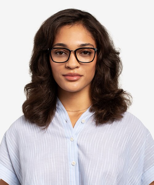 Grande Black Gold AcetateEyeglass Frames for Women from EyeBuyDirect