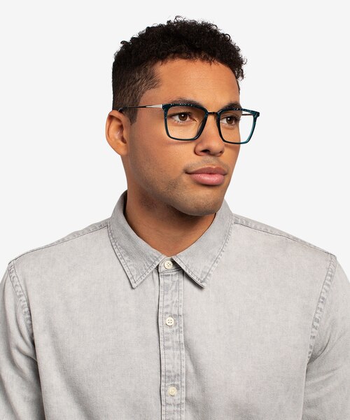 Metaphor Teal AcetateEyeglass Frames for Men from EyeBuyDirect