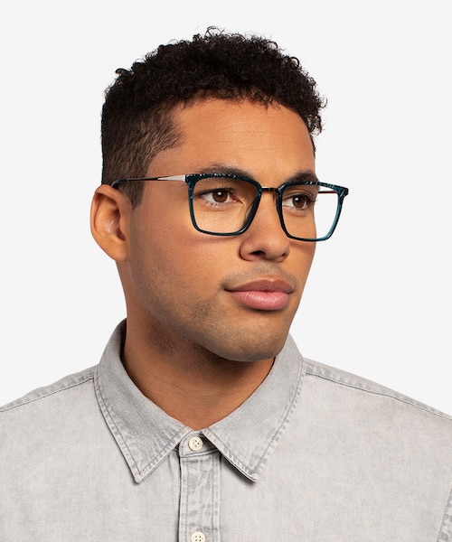 Metaphor Teal AcetateEyeglass Frames for Men from EyeBuyDirect