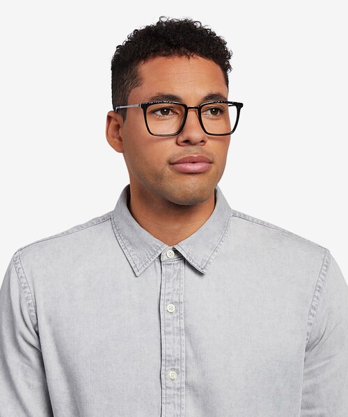 Metaphor Black AcetateEyeglass Frames for Men from EyeBuyDirect
