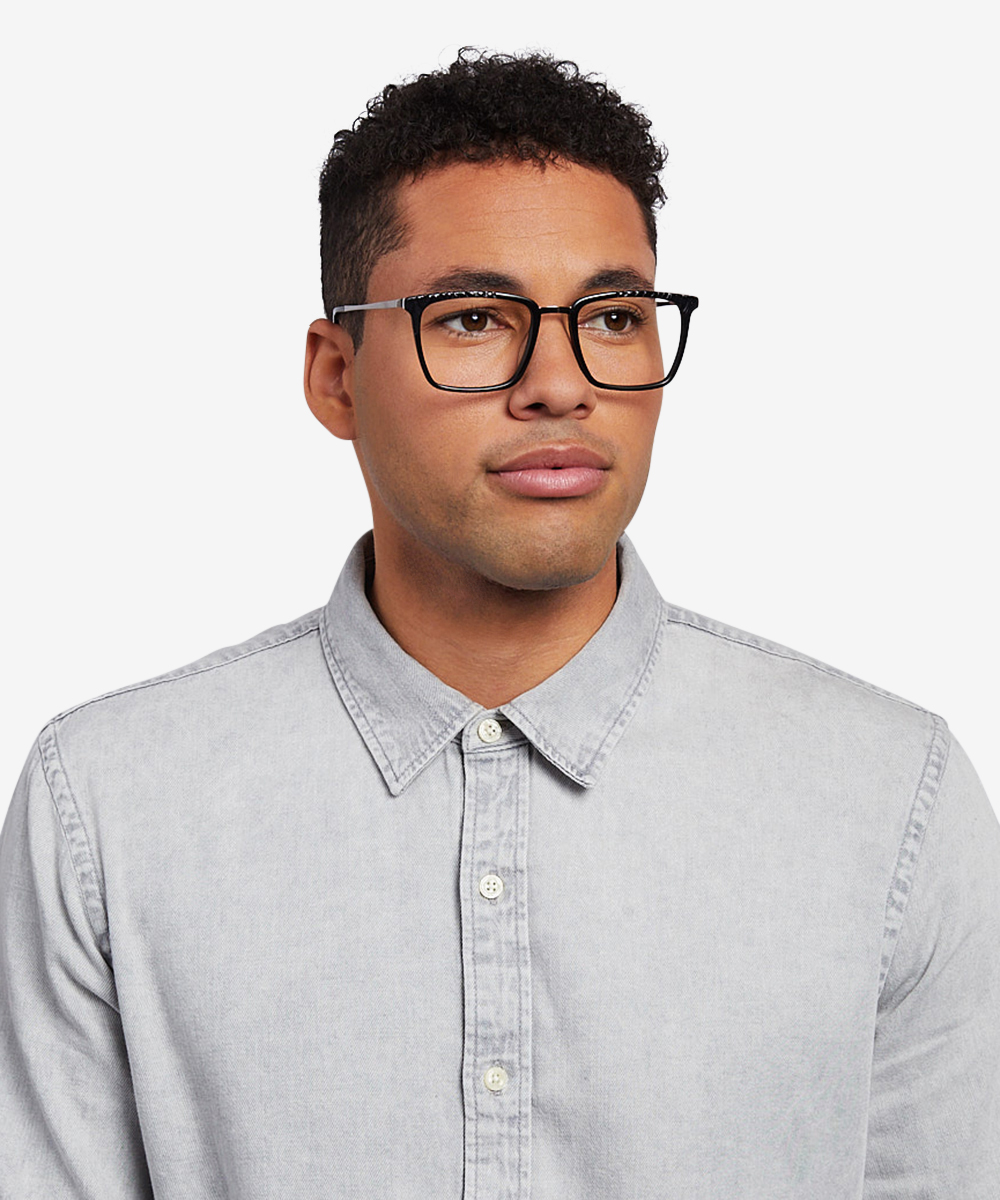 Metaphor Square Black Glasses for Men | Eyebuydirect Canada