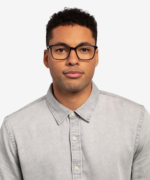 Venti Black AcetateEyeglass Frames for Men from EyeBuyDirect