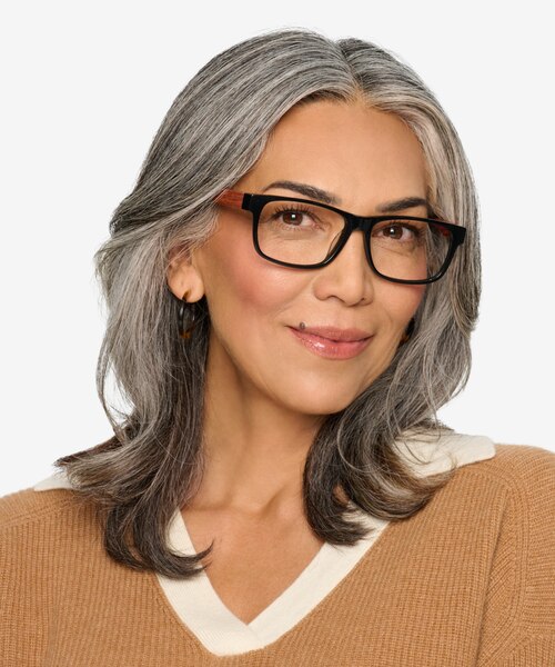 Taiga Black & Wood AcetateEyeglass Frames for Women from EyeBuyDirect