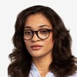 Everglades Black & Wood AcetateEyeglass Frames for Women from EyeBuyDirect