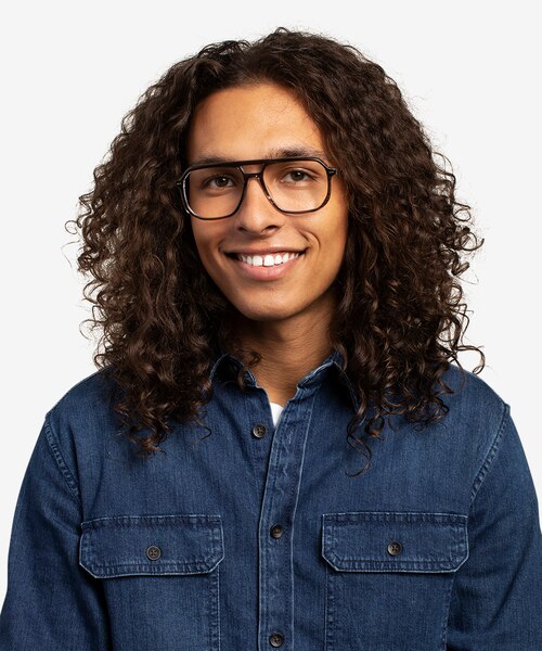Intrepid Gray Striped AcetateEyeglass Frames for Men from EyeBuyDirect