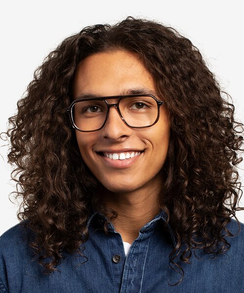 Intrepid Gray Striped AcetateEyeglass Frames for Men from EyeBuyDirect