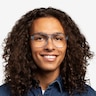Metropolis Clear Blue AcetateEyeglass Frames for Men from EyeBuyDirect