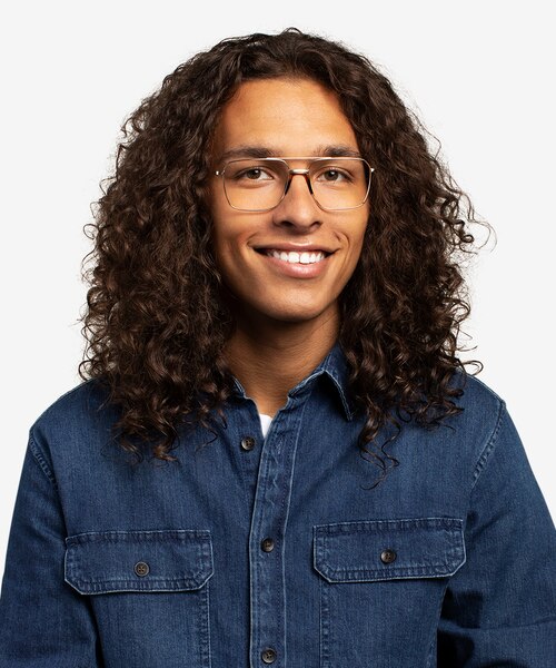 Matt Gold Tortoise AcetateEyeglass Frames for Men from EyeBuyDirect