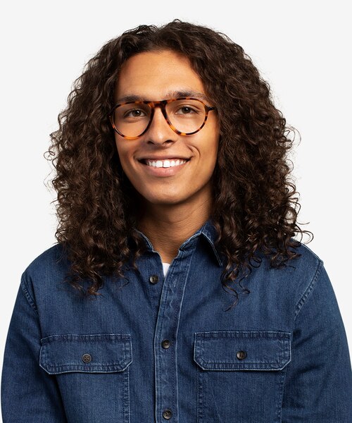 Stratosphere Tortoise Gunmetal AcetateEyeglass Frames for Men from EyeBuyDirect