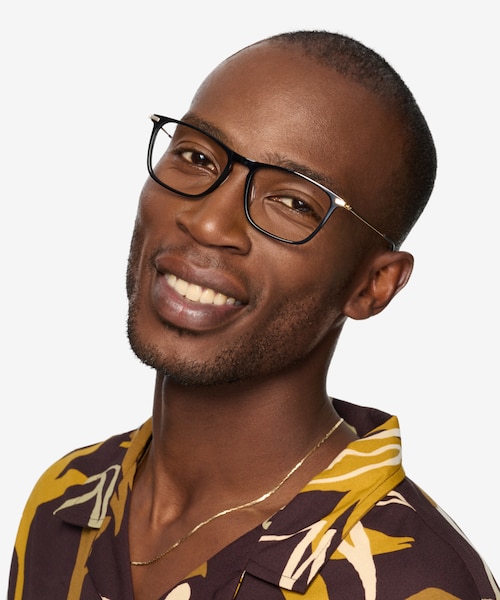 Estuary Black Gold AcetateEyeglass Frames for Men from EyeBuyDirect