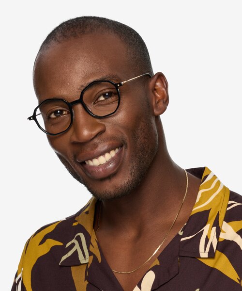 Carmelo Black Gold AcetateEyeglass Frames for Men from EyeBuyDirect