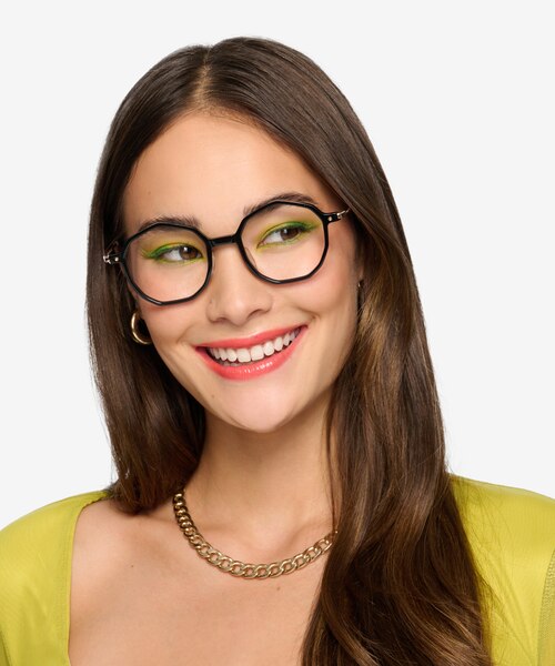 Carmelo Black Gold AcetateEyeglass Frames for Women from EyeBuyDirect