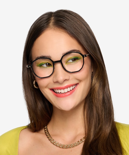 Carmelo Black Gold AcetateEyeglass Frames for Women from EyeBuyDirect