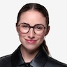 Carmelo Black Silver AcetateEyeglass Frames for Women from EyeBuyDirect