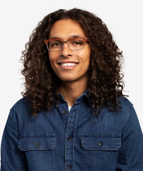 Byron Brown Silver AcetateEyeglass Frames for Men from EyeBuyDirect