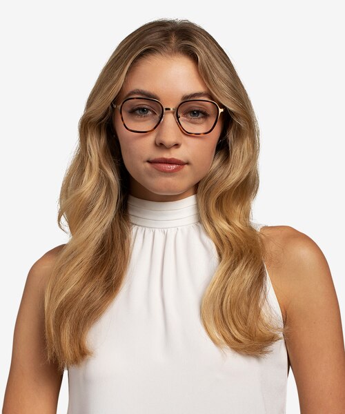 Atami Tortoise Matte Gold AcetateEyeglass Frames for Women from EyeBuyDirect