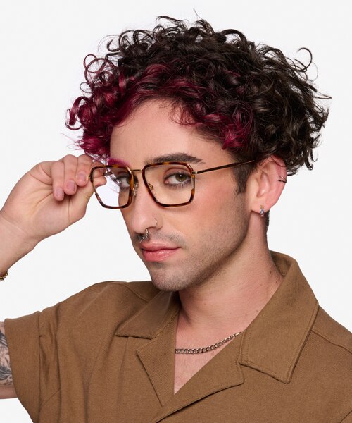 Tsundoku Tortoise Gold AcetateEyeglass Frames for Men from EyeBuyDirect