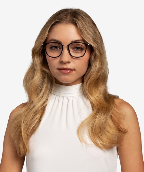 Utamaro Gray Silver AcetateEyeglass Frames for Women from EyeBuyDirect