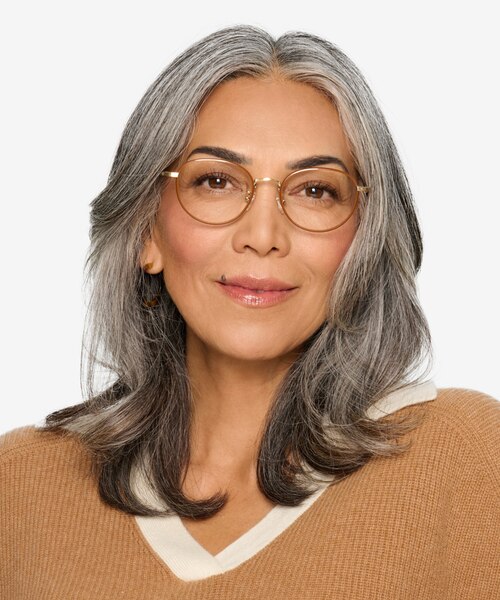 Kofu Brown Gold AcétateMontures de lunettes de vue pour Femmes d'EyeBuyDirect