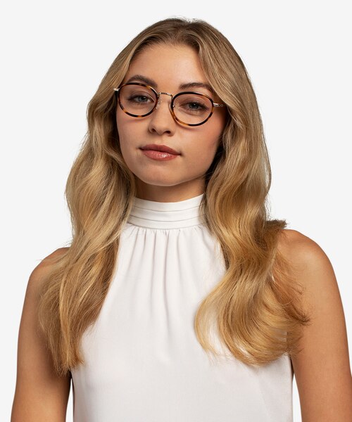 Myoko Tortoise Gold AcétateMontures de lunettes de vue pour Femmes d'EyeBuyDirect