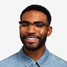 Komorebi Black Silver AcetateEyeglass Frames for Men from EyeBuyDirect