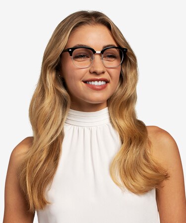 Black Silver Komorebi -  Acetate Eyeglasses