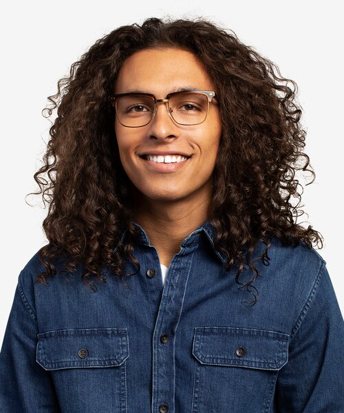 Murakami Clear Brown Bronze AcetateEyeglass Frames for Men from EyeBuyDirect