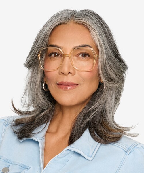 Ellipse Clear Yellow AcetateEyeglass Frames for Women from EyeBuyDirect