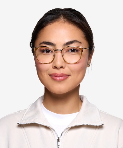 Moving Clear Yellow Gold AcetateEyeglass Frames for Women from EyeBuyDirect