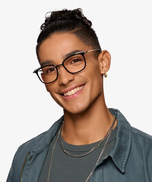 Tonight Black Gold AcetateEyeglass Frames for Men from EyeBuyDirect