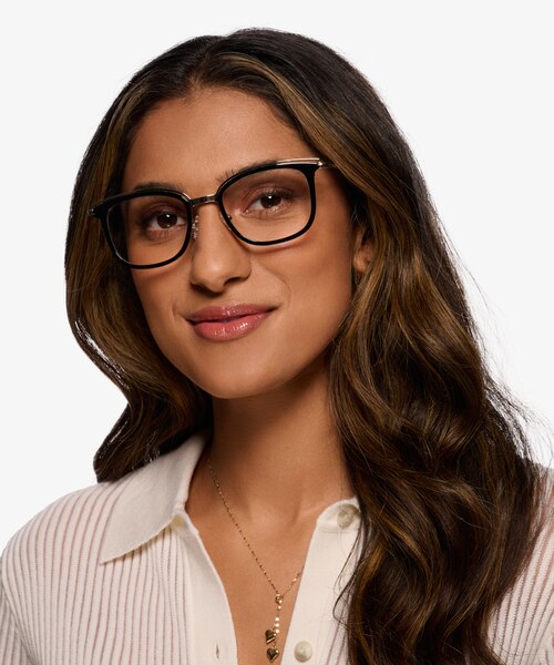 Tonight Black Gold AcetateEyeglass Frames for Women from EyeBuyDirect