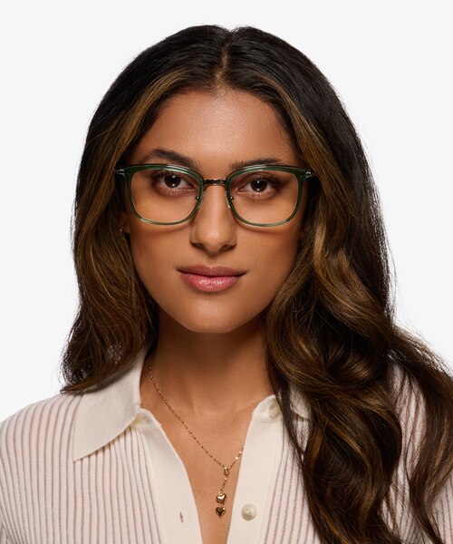 Tonight Clear Green Gold AcétateMontures de lunettes de vue pour Femmes d'EyeBuyDirect