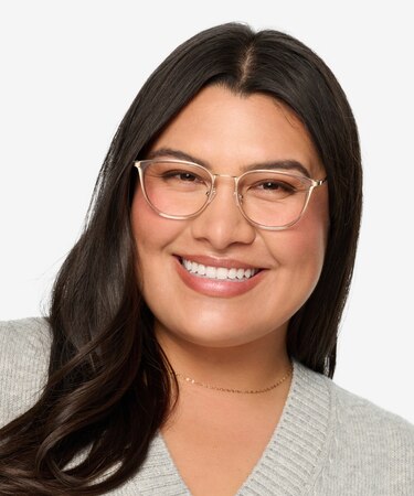 Clear Purple Gold Midland -  Acetate Eyeglasses