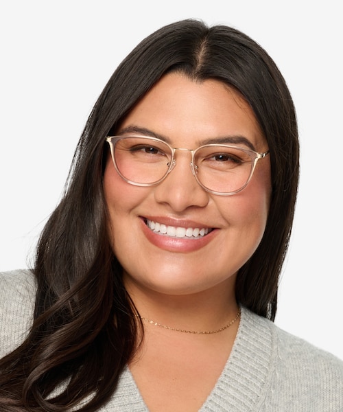 Midland Clear Purple Gold AcetateEyeglass Frames for Women from EyeBuyDirect