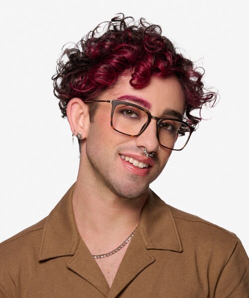 Barnsbury Tortoise Gunmetal MetalEyeglass Frames for Men from EyeBuyDirect