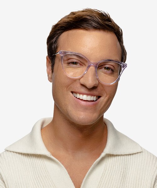 Carolina Clear Purple AcetateEyeglass Frames for Men from EyeBuyDirect