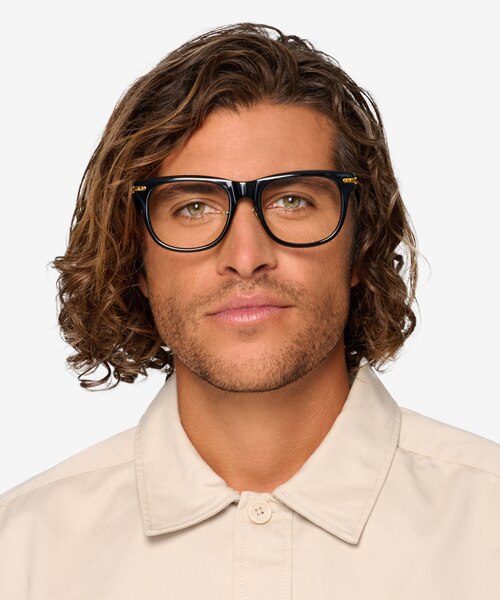 Jefferson Black Gold AcetateEyeglass Frames for Men from EyeBuyDirect