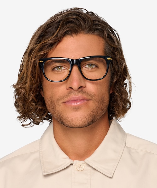 Jefferson Black Gold AcetateEyeglass Frames for Men from EyeBuyDirect