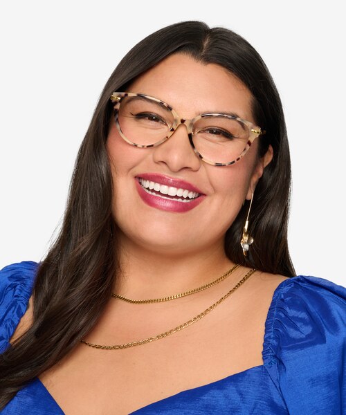 Luca Ivory Tortoise Gold AcetateEyeglass Frames for Women from EyeBuyDirect