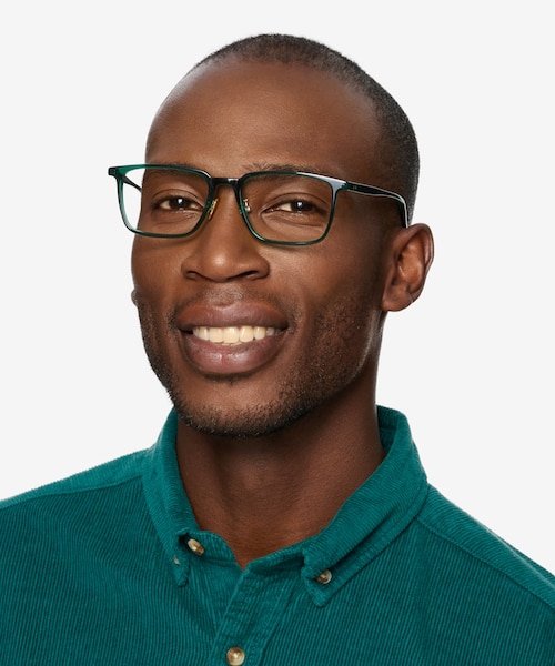 Pierce Dark Green AcetateEyeglass Frames for Men from EyeBuyDirect