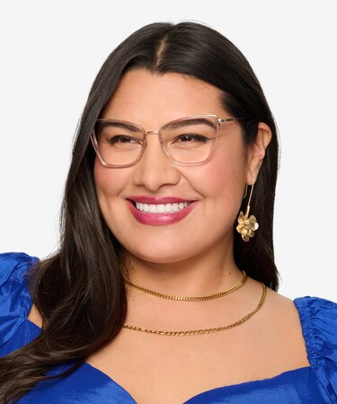 Clear Champagne Rose Gold Jacqueline -  Acetate Eyeglasses