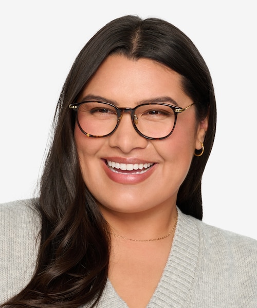 Hollis Tortoise Gold AcetateEyeglass Frames for Women from EyeBuyDirect