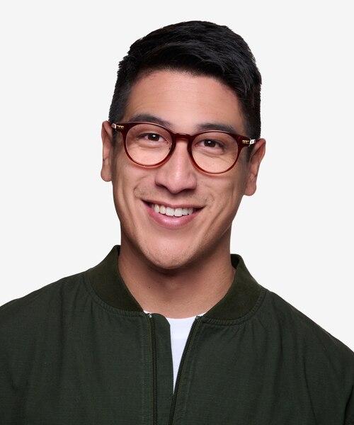 Hathaway Brown &Gold AcetateEyeglass Frames for Men from EyeBuyDirect