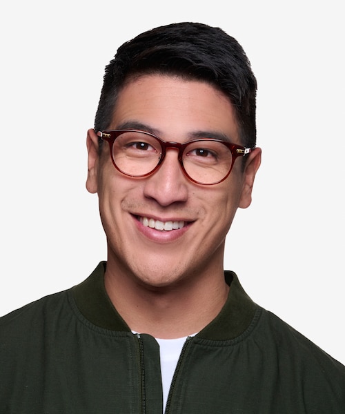 Hathaway Brown &Gold AcetateEyeglass Frames for Men from EyeBuyDirect