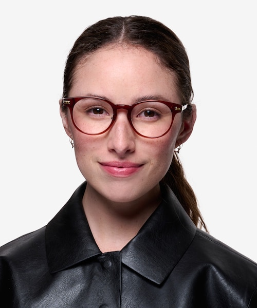 Hathaway Brown &Gold AcetateEyeglass Frames for Women from EyeBuyDirect