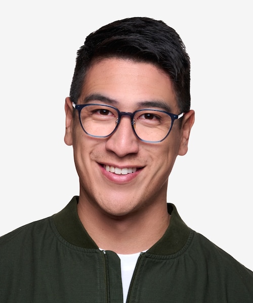 Hunter Clear Blue AcetateEyeglass Frames for Men from EyeBuyDirect